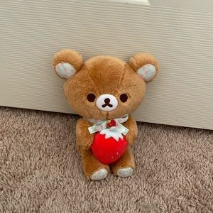 Rilakkuma fluffy strawberry plush
